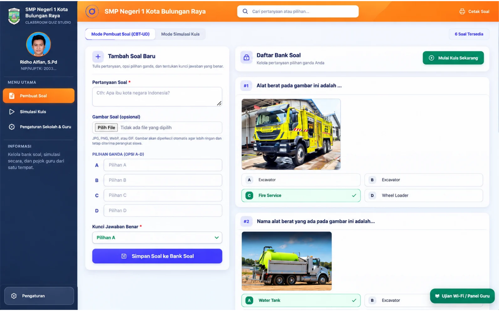 EduQuiz Preview Dashboard